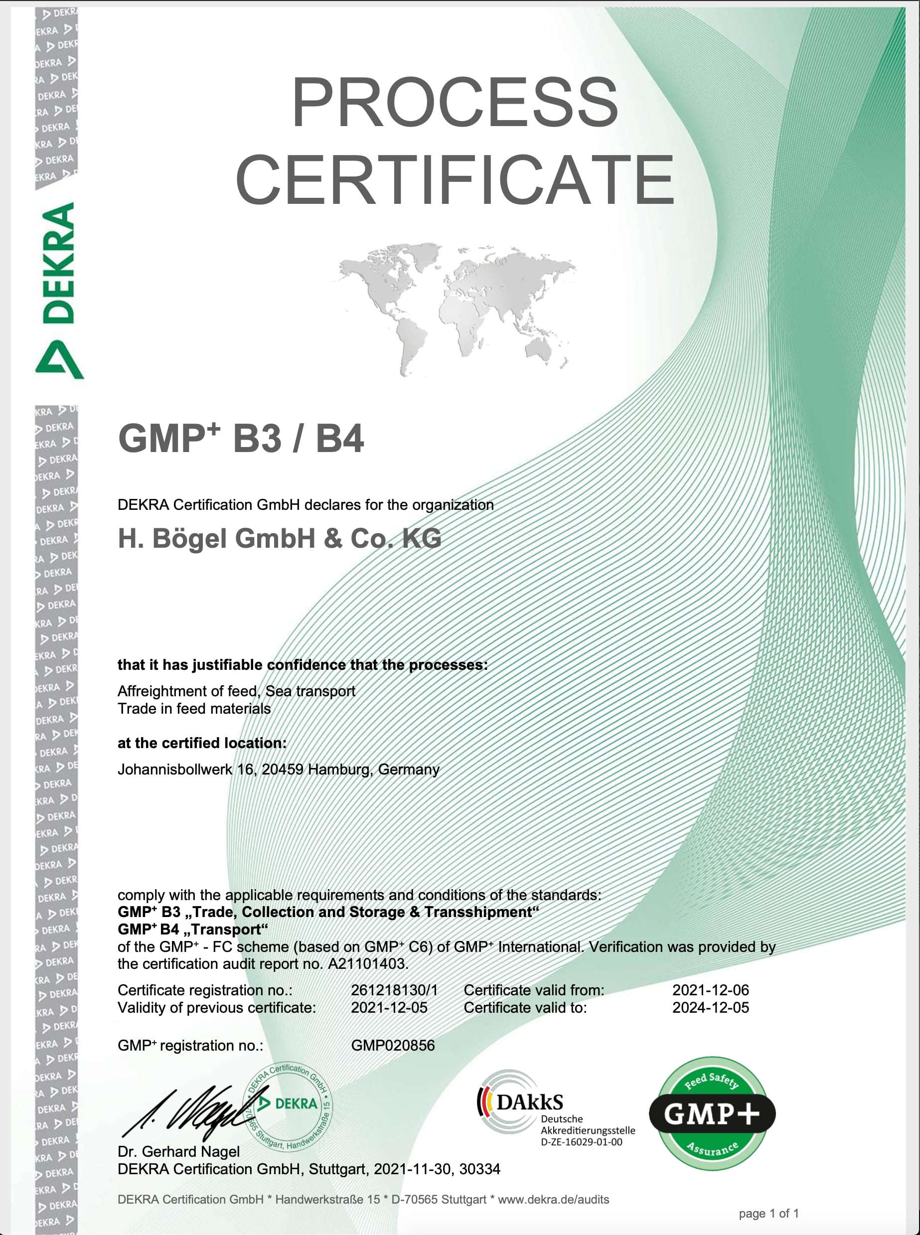 Process certificate B4